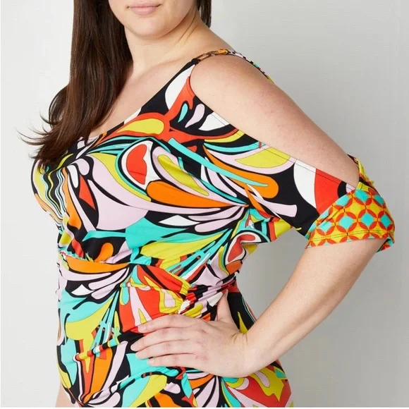 BOLD elements | Dresses | Bold Elements Dress With Gold Hardware And Elbow  Sleeves Gorgeous Colors Fit | Poshmark